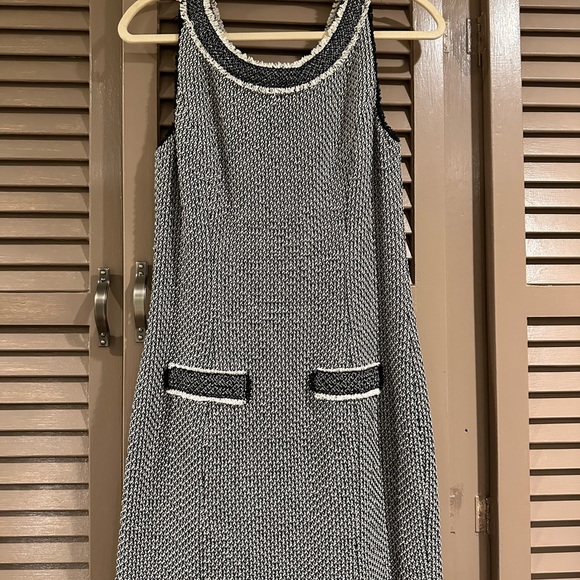 Bailey 44 Black & White Sleeveless Tweed dress Size 8 - Picture 6 of 12